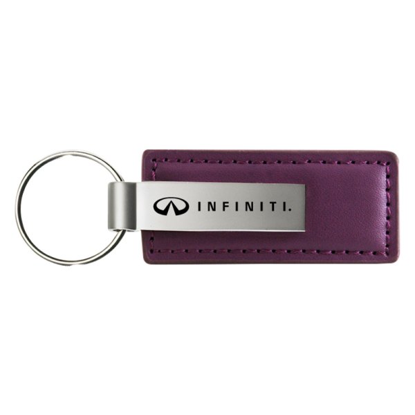 Autogold® - Infiniti Logo Purple Leather Key Chain