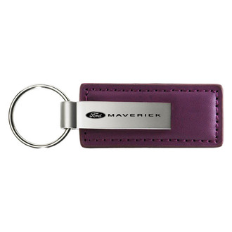 Autogold® - Maverick 2022 Logo Purple Leather Key Chain