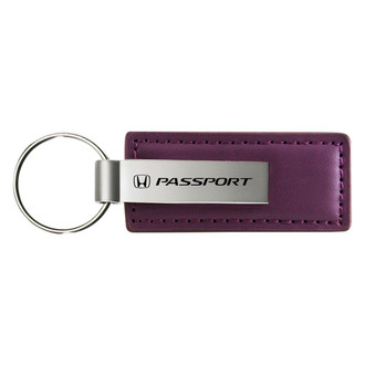 Autogold® - Passport Logo Purple Leather Key Chain