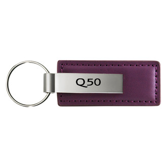 Autogold® - Q50 Logo Purple Leather Key Chain