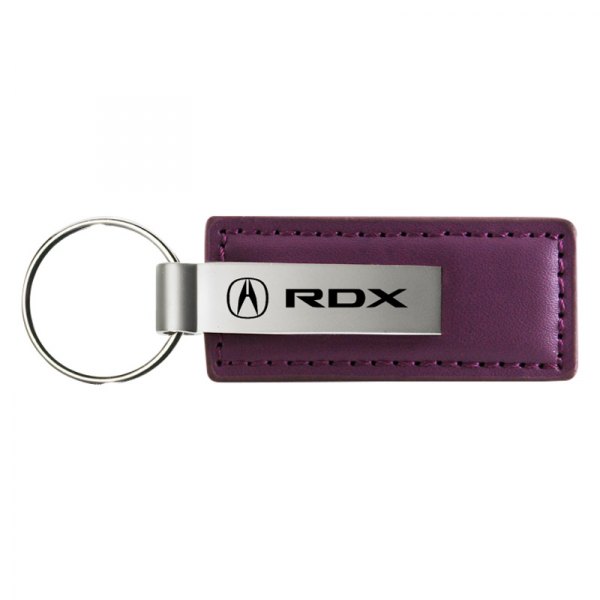 Autogold® - RDX Logo Purple Leather Key Chain
