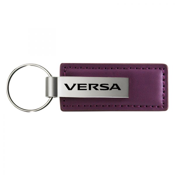 Autogold® - Versa Logo Purple Leather Key Chain