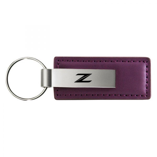 Autogold® - Z (New) Logo Purple Leather Key Chain