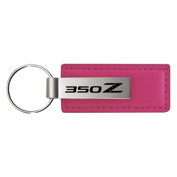 Autogold® - 350Z Logo Pink Leather Key Chain