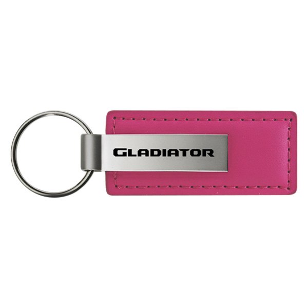 Autogold® - Gladiator Logo Pink Leather Key Chain