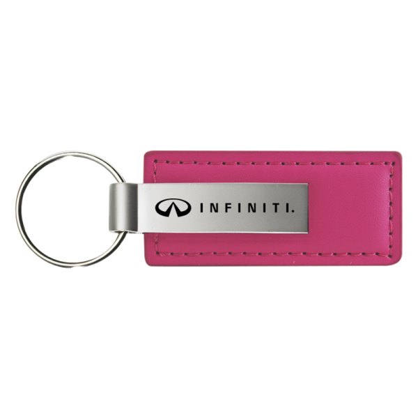 Autogold® - Infiniti Logo Pink Leather Key Chain