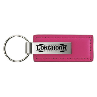 Autogold® - Longhorn Limited Edition Logo Pink Leather Key Chain