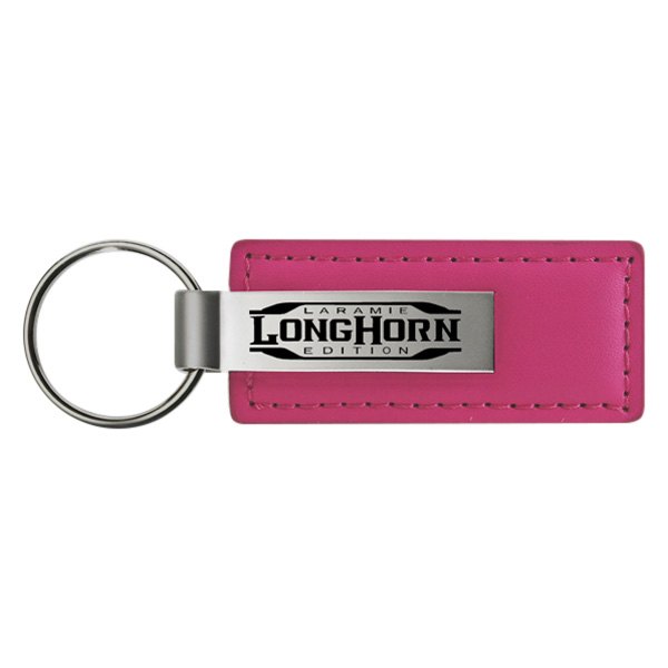 Autogold® - Longhorn Laramie Logo Pink Leather Key Chain