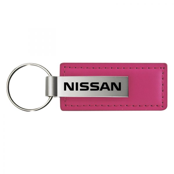 Autogold® - Nissan Pink Leather Key Chain