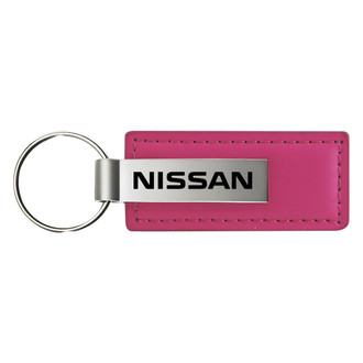 Autogold® - Nissan Logo Pink Leather Key Chain