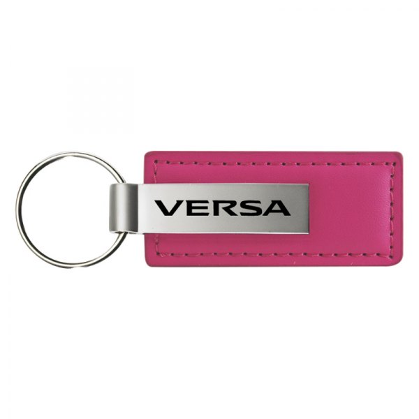 Autogold® - Versa Logo Pink Leather Key Chain