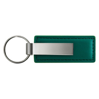 Autogold® - Blank Logo Green Leather Key Chain