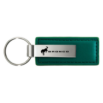 Autogold® - Bronco 2020 Logo Green Leather Key Chain