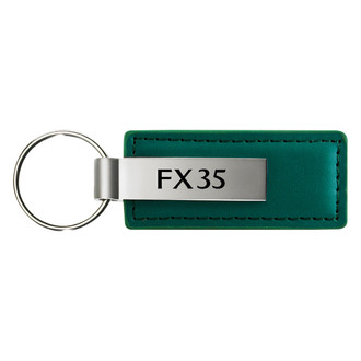 Autogold® - FX35 Logo Green Leather Key Chain