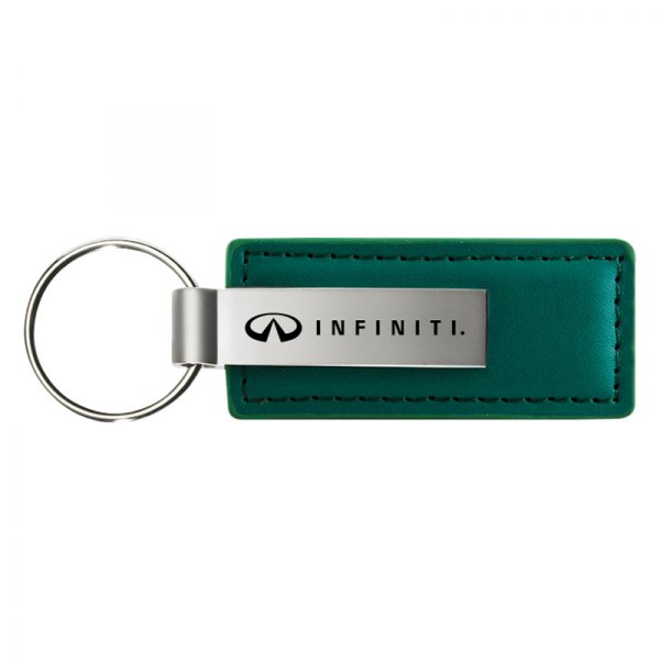 Autogold® - Infiniti Logo Green Leather Key Chain