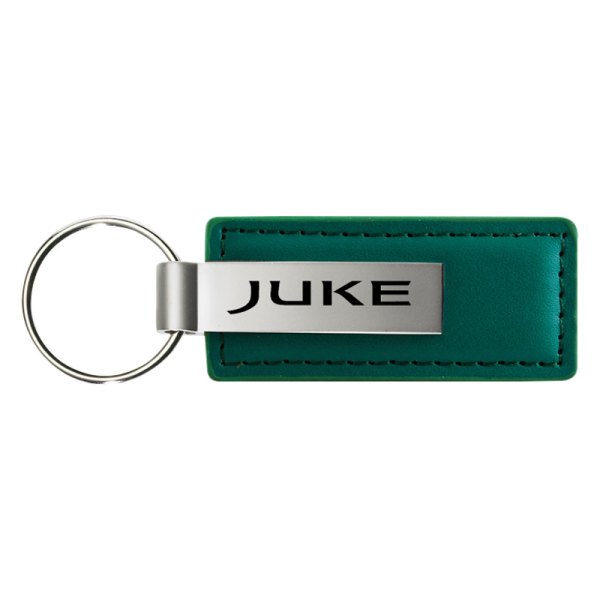 Autogold® - Juke Logo Green Leather Key Chain