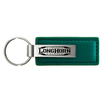 Autogold® - Longhorn Limited Edition Logo Green Leather Key Chain