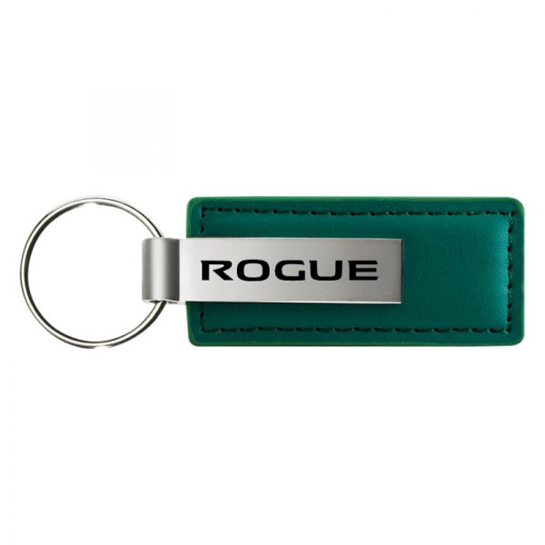 Autogold® - Rogue Logo Green Leather Key Chain