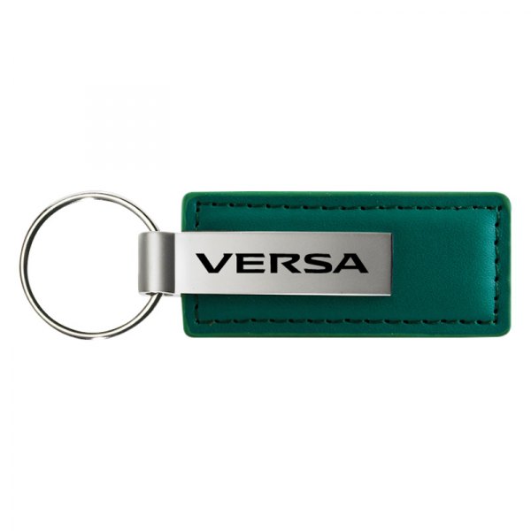 Autogold® - Versa Logo Green Leather Key Chain
