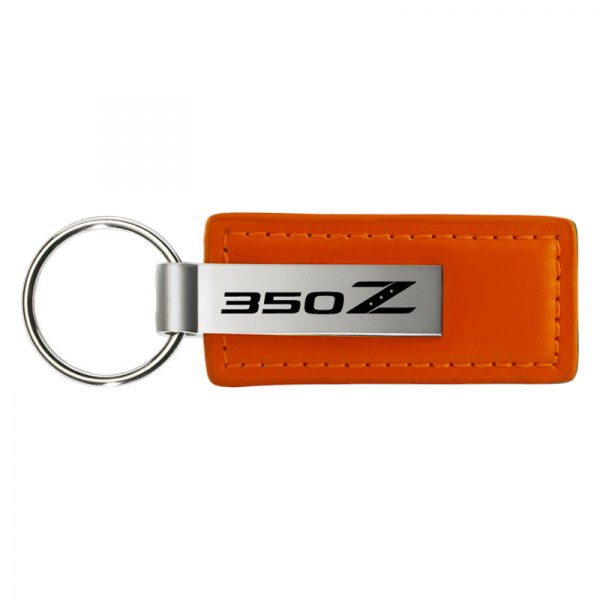 Autogold® - 350Z Logo Orange Leather Key Chain