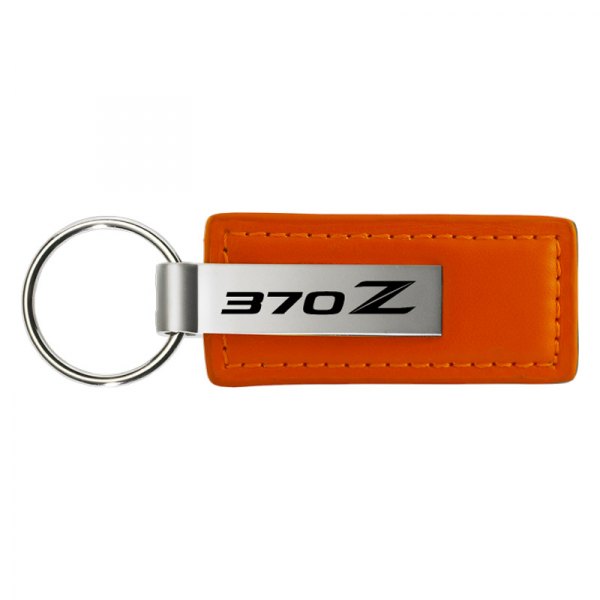 Autogold® - 370Z Logo Orange Leather Key Chain