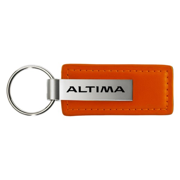 Autogold® - Altima Logo Orange Leather Key Chain