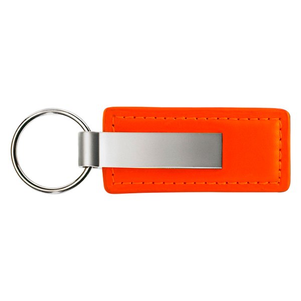 Autogold® - Blank Logo Orange Leather Key Chain