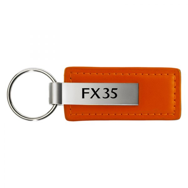 Autogold® - FX35 Logo Orange Leather Key Chain