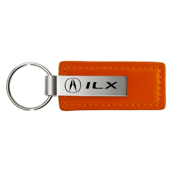 Autogold® - ILX Logo Orange Leather Key Chain