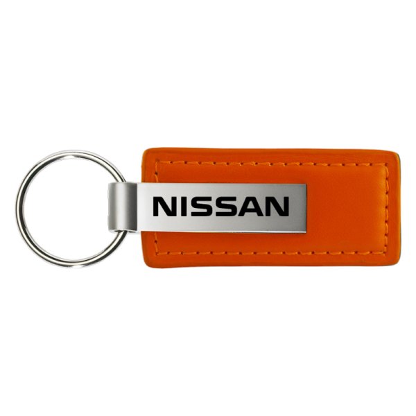 Autogold® - Nissan Orange Leather Key Chain