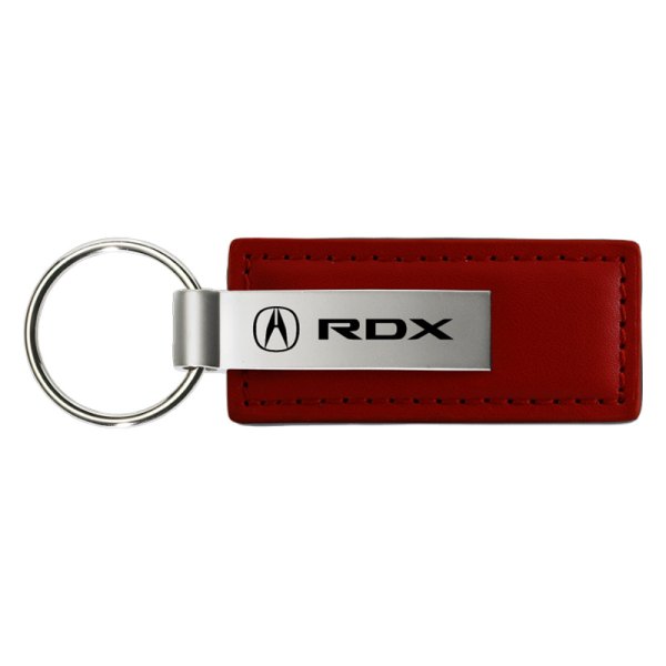 Autogold® - RDX Logo Burgundy Leather Key Chain