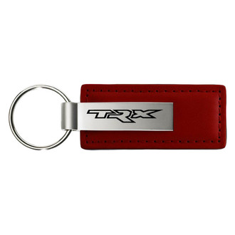 Autogold® - TRX Logo Burgundy Leather Key Chain