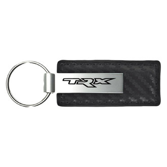 Autogold® - TRX Logo Black Carbon Fiber Leather Key Chain