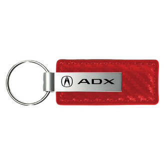 Autogold® - ADX Logo Red Carbon Fiber Leather Key Chain