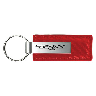 Autogold® - TRX Logo Red Carbon Fiber Leather Key Chain