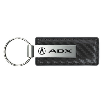 Autogold® - ADX Logo Gun Metal Carbon Fiber Leather Key Chain