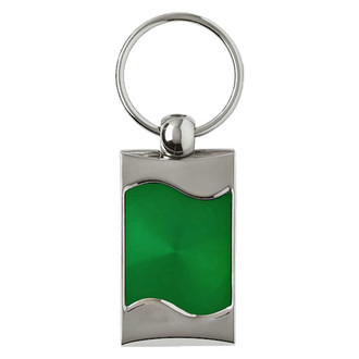 Autogold® - Blank Rectangular Wave Key Chain