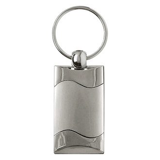 Autogold® - Blank Rectangular Wave Key Chain