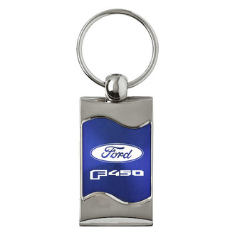 Autogold® - F-450 Logo Rectangular Wave Key Chain