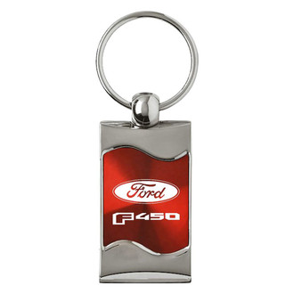 Autogold® - F-450 Logo Rectangular Wave Key Chain