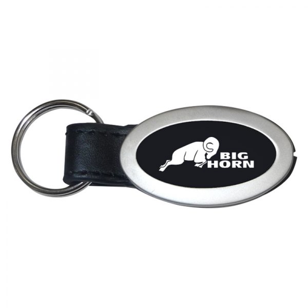 Autogold® - Big Horn Logo Oval Leather Key Chain
