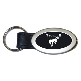Autogold® - Bronco II Logo Oval Leather Key Chain