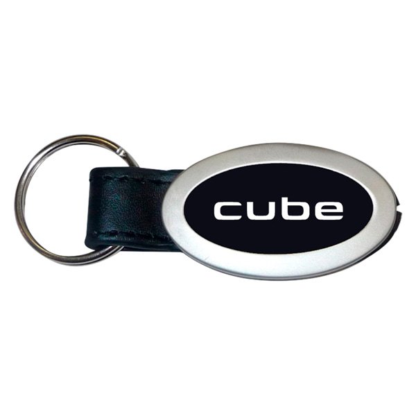 Autogold® - Cube Logo Oval Leather Key Chain
