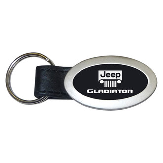 Autogold® - Gladiator Logo Oval Leather Key Chain