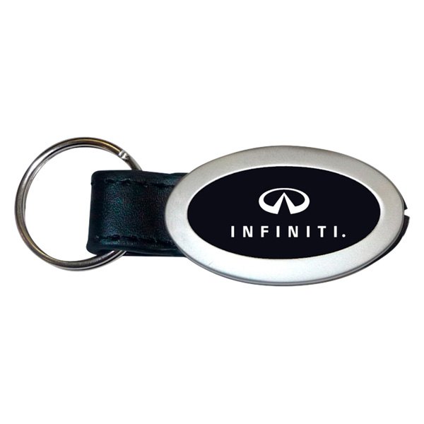Autogold® - Infiniti Logo Oval Leather Key Chain