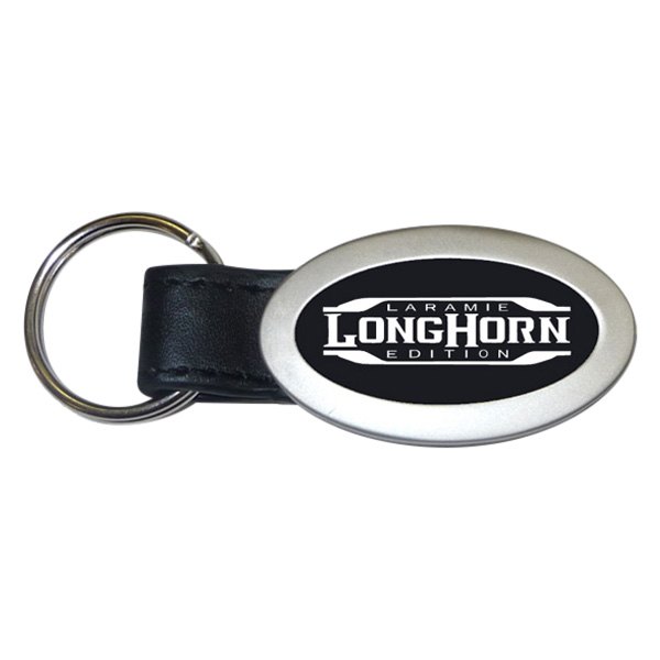 Autogold® - Longhorn Laramie Logo Oval Leather Key Chain