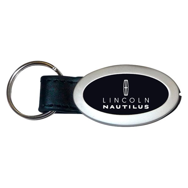 Autogold® - Nautilus Logo Oval Leather Key Chain