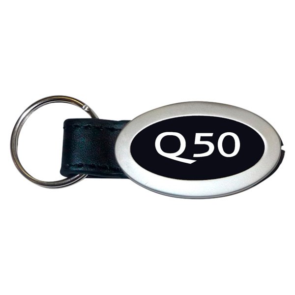 Autogold® - Q50 Logo Oval Leather Key Chain