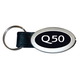 Autogold® - Q50 Logo Oval Leather Key Chain