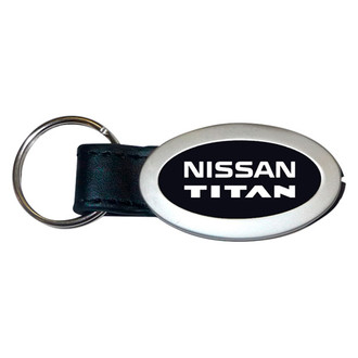 Autogold® - Titan Logo Oval Leather Key Chain